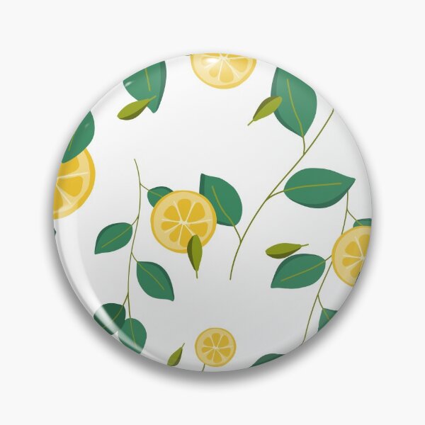 Item preview, pattern with lemon slices and branches of a lemon tree designed and sold by milkyway555.