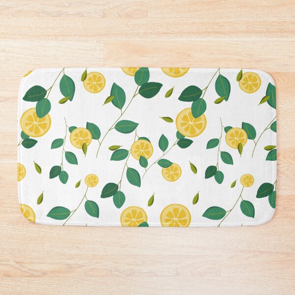 Item preview, pattern with lemon slices and branches of a lemon tree designed and sold by milkyway555.