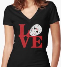 LOVE Friday the 13th Women's Fitted V-Neck T-Shirt