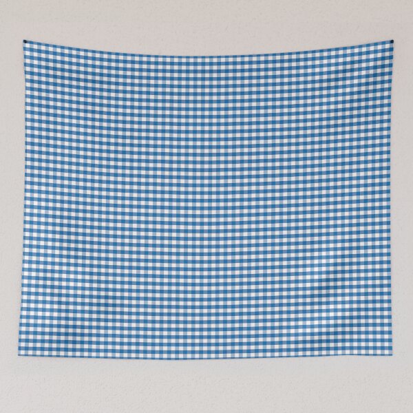 Item preview, Small Biscayne Bay Blue Gingham Check Square Pattern designed and sold by paperandfrill.
