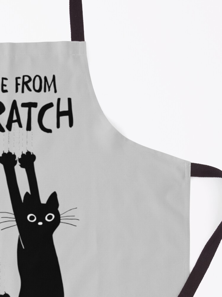 Alternate view of Made From Scratch | Funny Black Cat Hanging On Apron