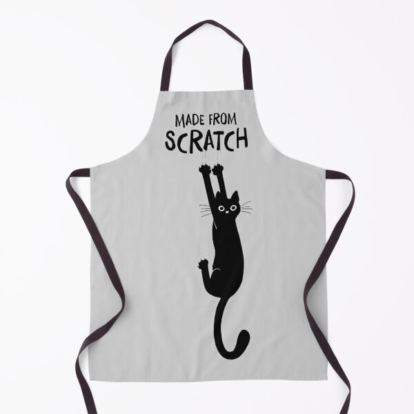 Made From Scratch | Funny Black Cat Hanging On Apron