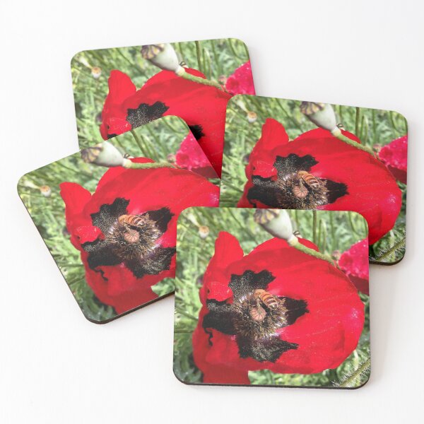 Item preview, Poppy and Bee from A Gardener's Notebook designed and sold by Douglas E. Welch Design and Photography.