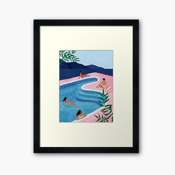 Pool Ladies | David Hockney Poster Framed Art Print