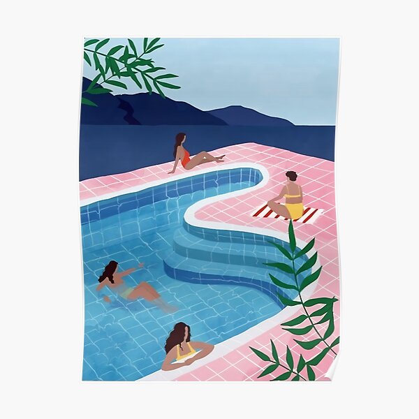 Pool Ladies | David Hockney Poster Poster