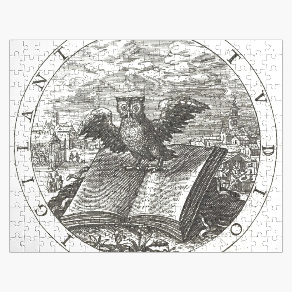 Emblem Book, ur,jigsaw_puzzle_252_piece_flatlay,square_product,1000x1000-bg,f8f8f8