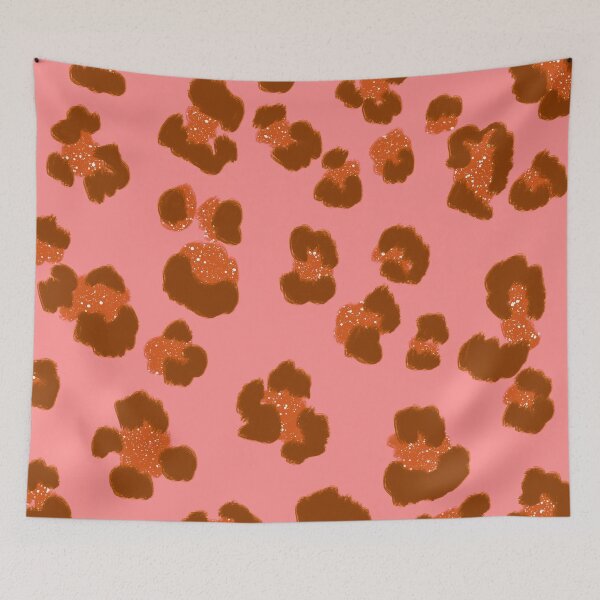 Item preview, Leopard in the Wild - Bright Peach Speckled designed and sold by Home with Lola.