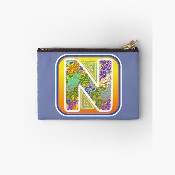 Item preview, Letter N (multi-colored on orange and yellow) designed and sold by artfulnotebook.