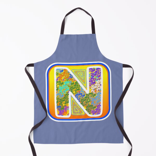 Item preview, Letter N (multi-colored on orange and yellow) designed and sold by artfulnotebook.