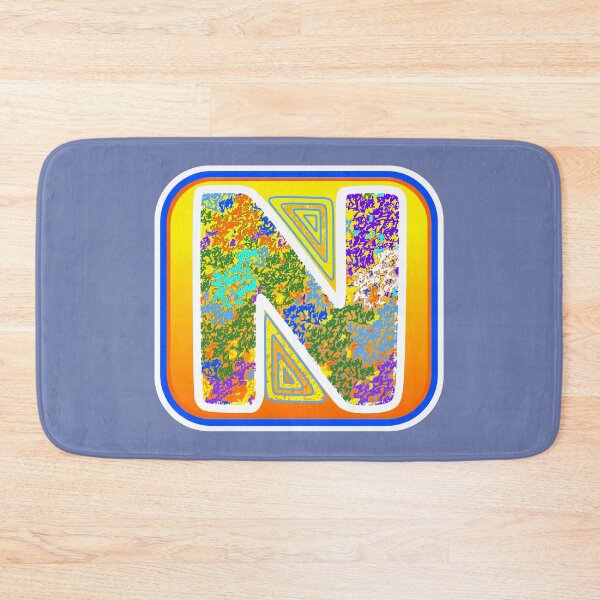 Item preview, Letter N (multi-colored on orange and yellow) designed and sold by artfulnotebook.
