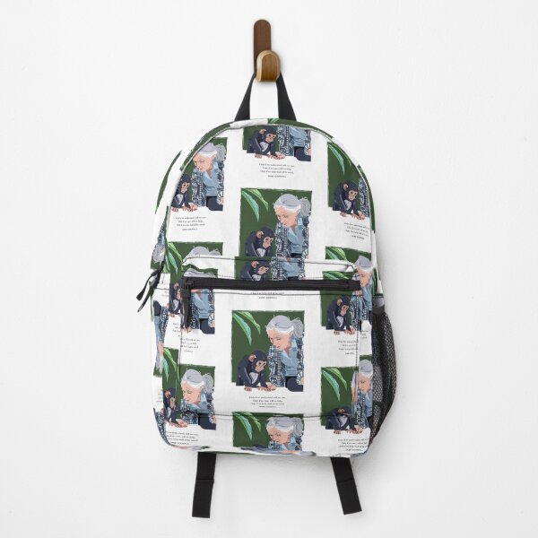 Jane Goodall And Chimpanzee Understand, Care, Help. Classic T-Shirt Monkeyy Backpack