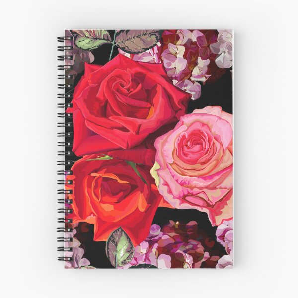 Item preview, Red rose and hydrangea flowers. designed and sold by WeeraS.