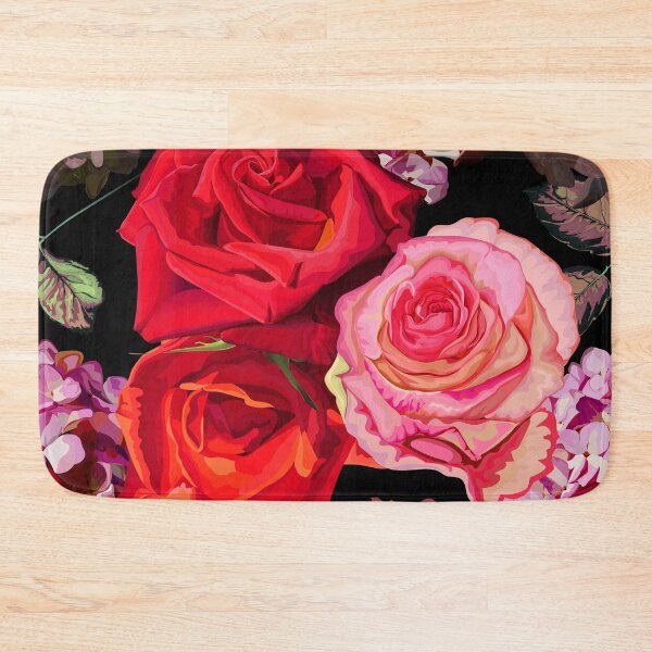 Item preview, Red rose and hydrangea flowers. designed and sold by WeeraS.