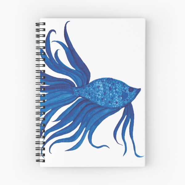 Item preview, Fancy Watercolor Blue Fish designed and sold by HeatherNafeArt.