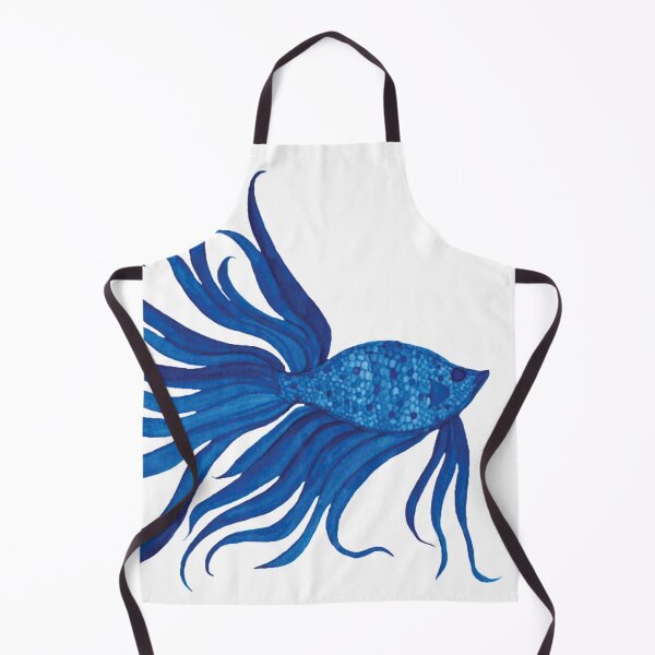 Item preview, Fancy Watercolor Blue Fish designed and sold by HeatherNafeArt.