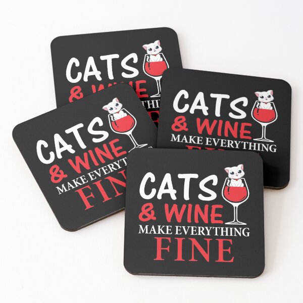 Item preview, Cats And Wine Make Everything Fine designed and sold by TooFlyDesign.