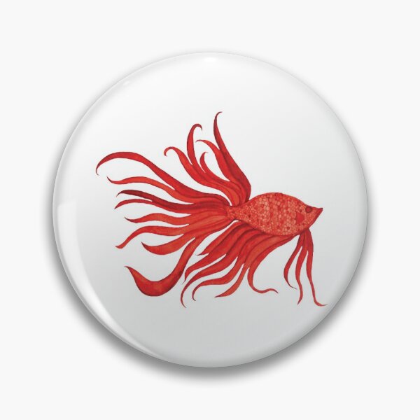 Item preview, Fancy Watercolor Red Fish designed and sold by HeatherNafeArt.
