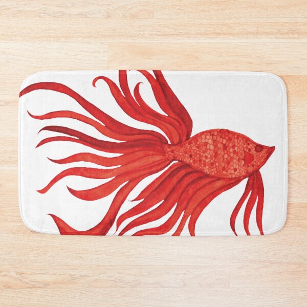 Item preview, Fancy Watercolor Red Fish designed and sold by HeatherNafeArt.