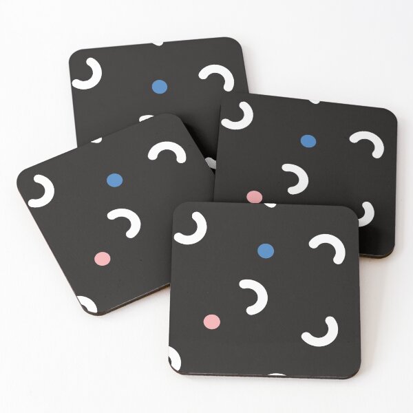 Item preview, Macaroni Shapes Dots White Blue Pink designed and sold by RONZk.