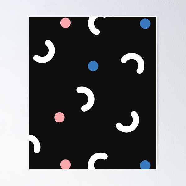Item preview, Macaroni Shapes Dots White Blue Pink designed and sold by RONZk.