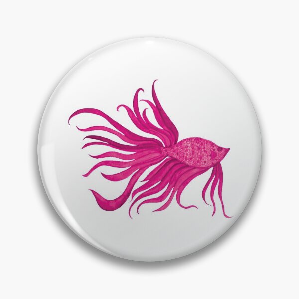 Item preview, Fancy Watercolor Pink Fish designed and sold by HeatherNafeArt.