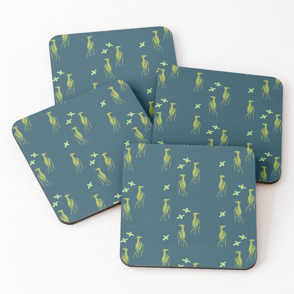 Item preview, greyhounds, sighthounds, green, blue designed and sold by SteffiSonntag.