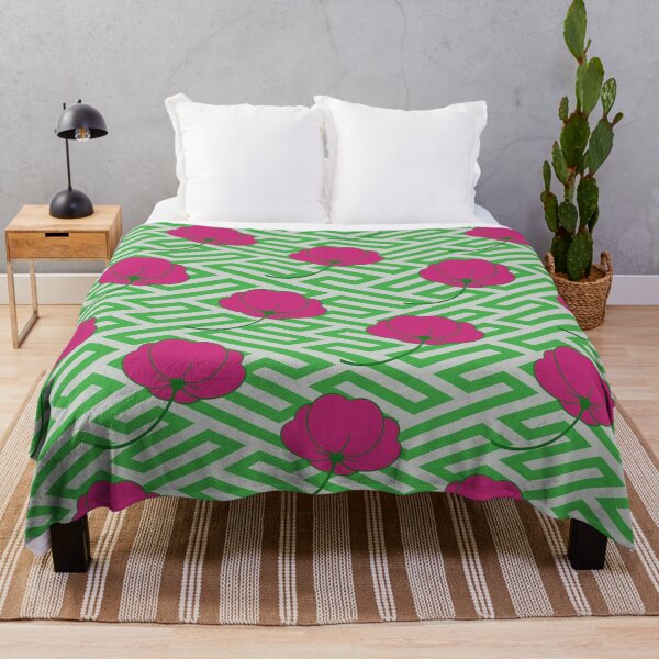 Item preview, Flying flowers Pink and Green 09  designed and sold by vortexatelier.