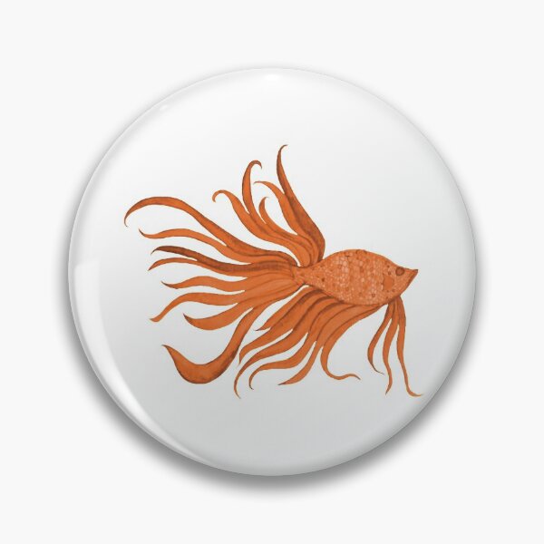 Item preview, Fancy Watercolor Orange Fish designed and sold by HeatherNafeArt.