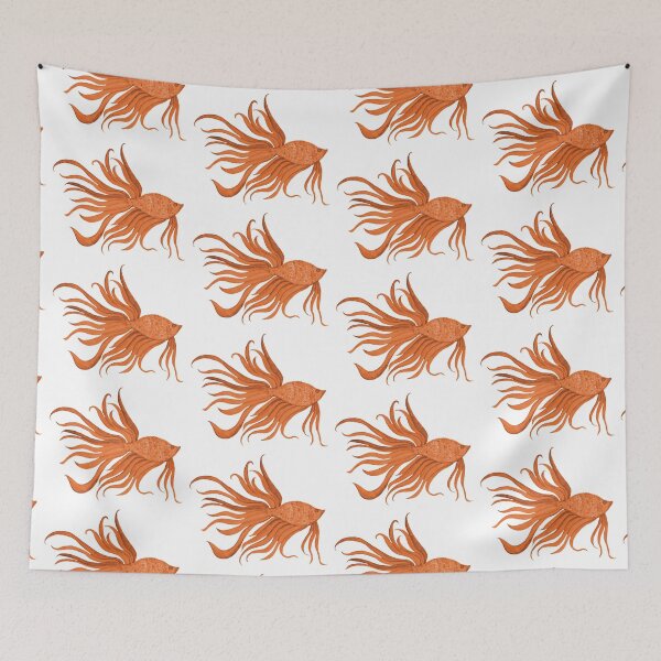 Item preview, Fancy Watercolor Orange Fish designed and sold by HeatherNafeArt.