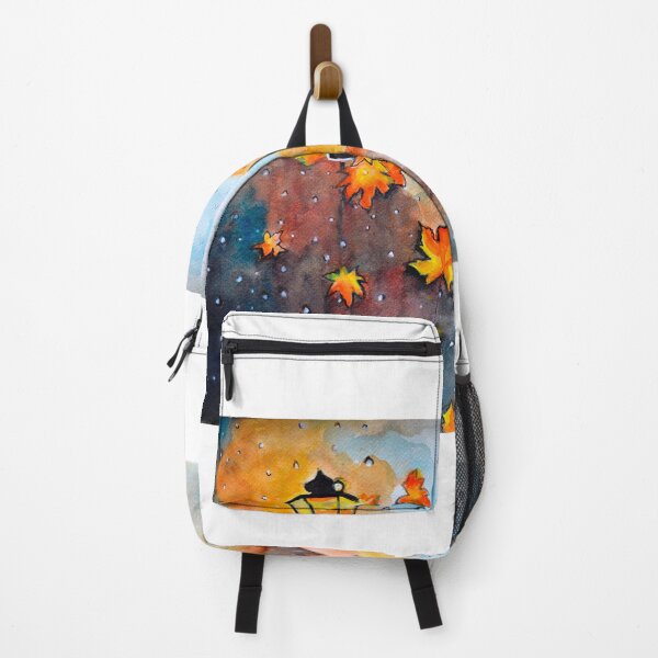 Item preview, Autumn Rain colorful landscape painting designed and sold by artbymanjiri.
