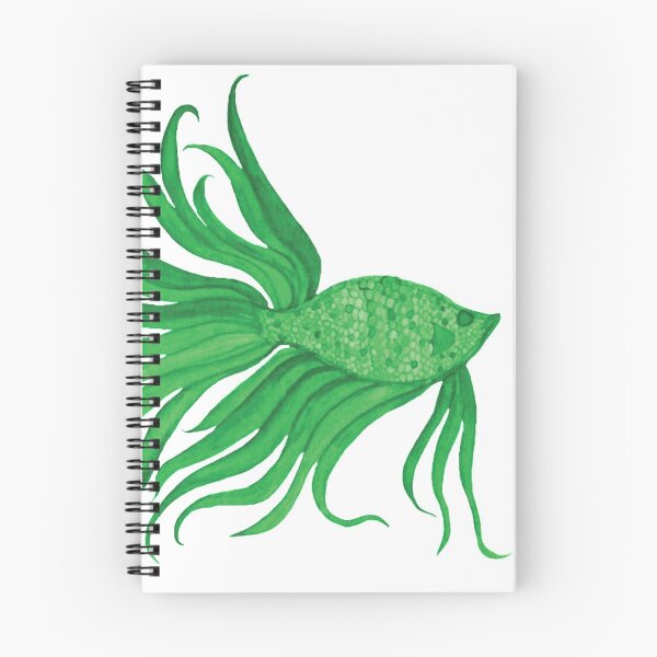 Item preview, Fancy Watercolor Green Fish designed and sold by HeatherNafeArt.