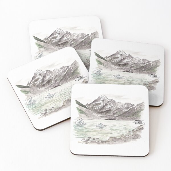 Item preview, Aoraki Mt Cook Watercolour designed and sold by Tom Napper Design.