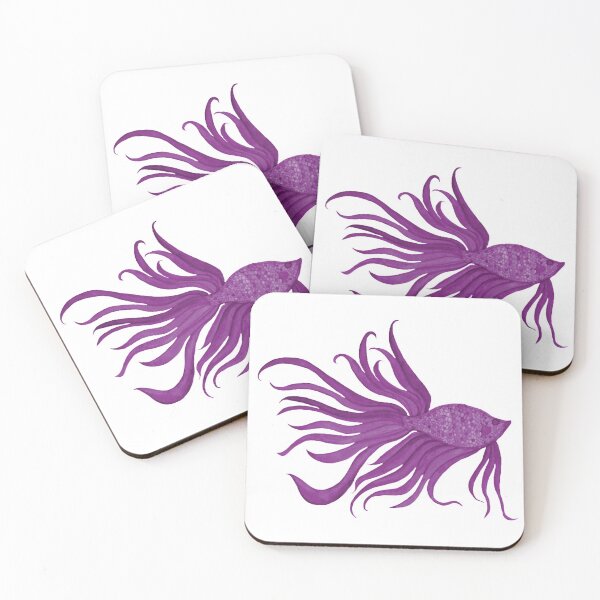 Item preview, Fancy Watercolor Purple Fish designed and sold by HeatherNafeArt.