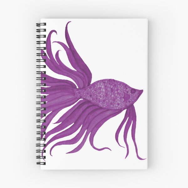 Item preview, Fancy Watercolor Purple Fish designed and sold by HeatherNafeArt.