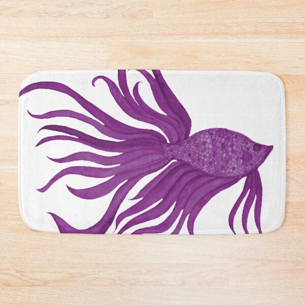 Item preview, Fancy Watercolor Purple Fish designed and sold by HeatherNafeArt.