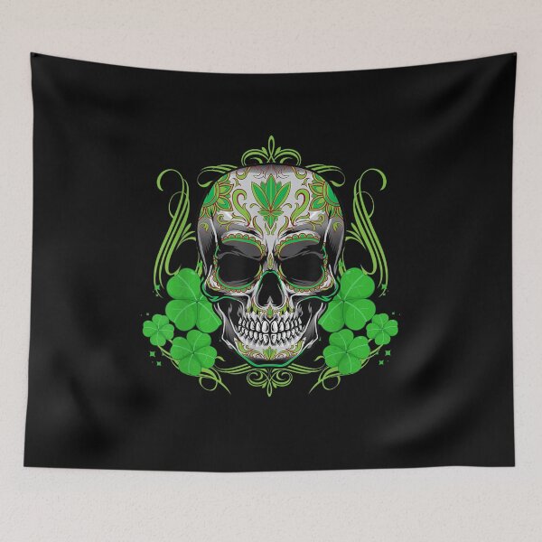 Item preview, Cool Sugar Skull Saint Patricks Day Of Dead 2021  designed and sold by charissamo77.