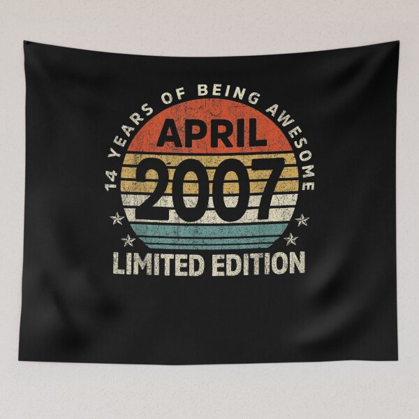 Item preview, Retro 14 Years Old Gift Vintage April 2007 Limited Edition  designed and sold by charissamo77.