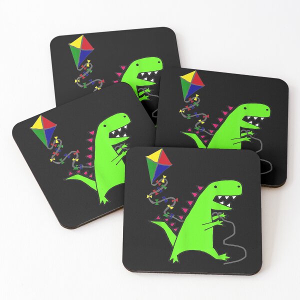 Item preview, Smilealotteesa Funny Green T Rex Dinosaur Flying A Kite designed and sold by aguilaro.