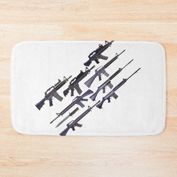 Item preview, Assault Rifle Collage Diagonal AR15 2a 2nd Amendment Gun designed and sold by Matt Ballinger.