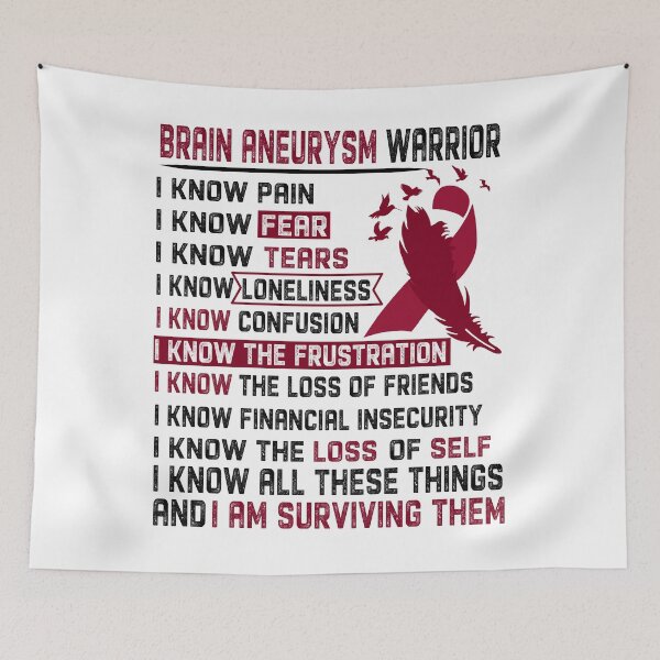 Item preview, I Am Brain Aneurysm Warrior, I Know All These Things and I Am Surviving Them designed and sold by DianabellShop.