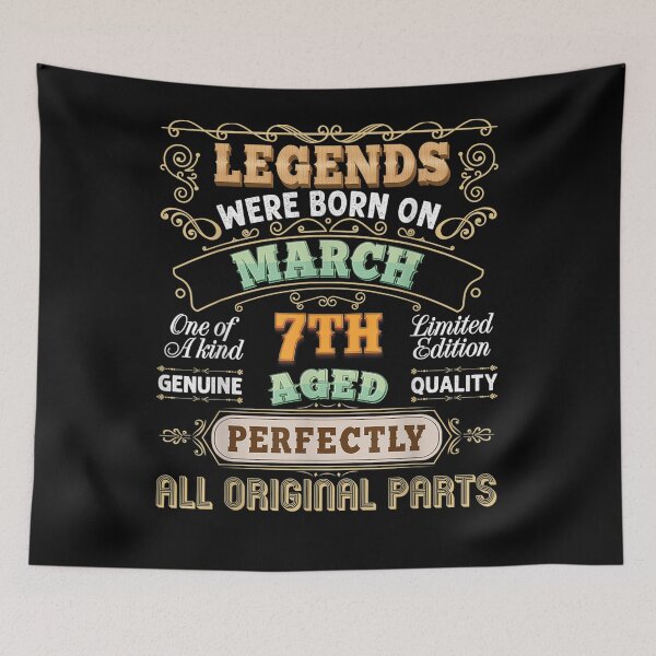 Item preview, Legends Were Born On March 7 7th Birthday Vintage Awesome  designed and sold by charissamo77.