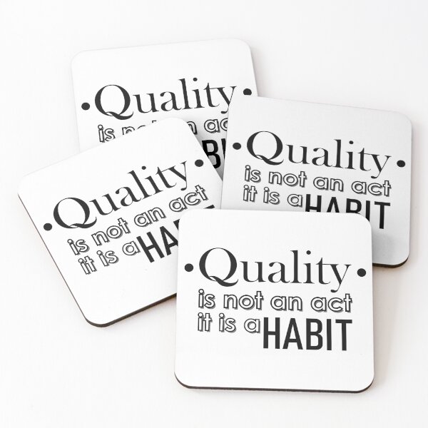 Item preview, Quality is not an act it is a Habit | Black designed and sold by Qestro.