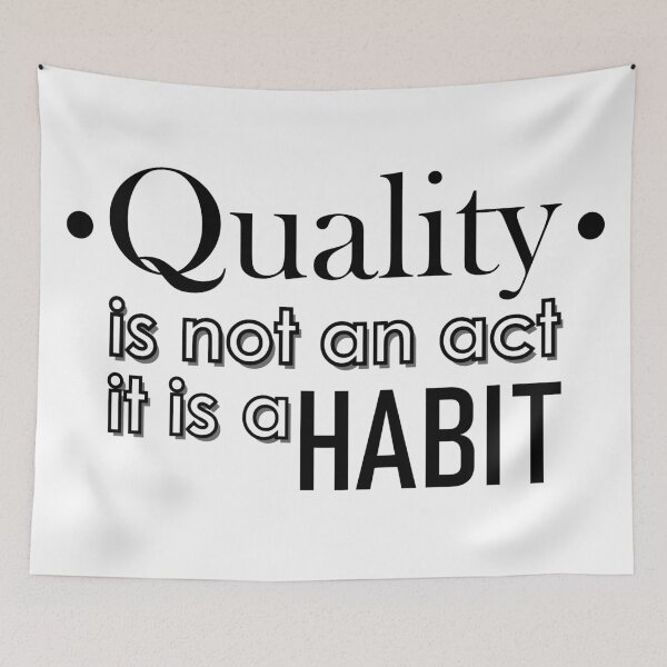 Item preview, Quality is not an act it is a Habit | Black designed and sold by Qestro.