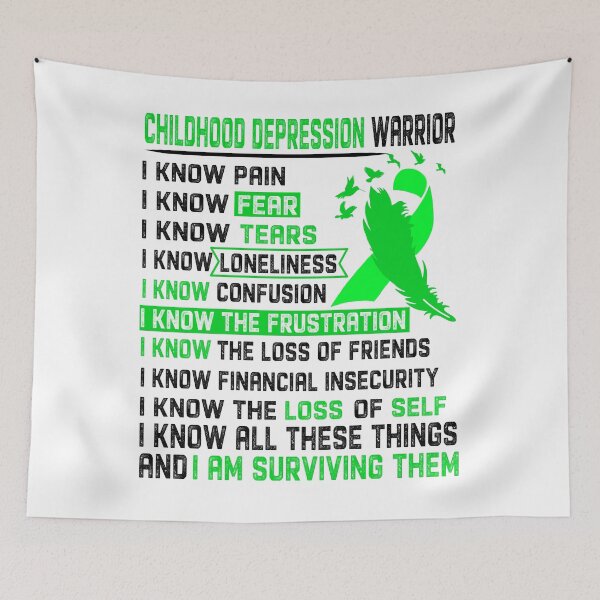 Item preview, I Am Childhood Depression Warrior, I Know All These Things and I Am Surviving Them designed and sold by DianabellShop.
