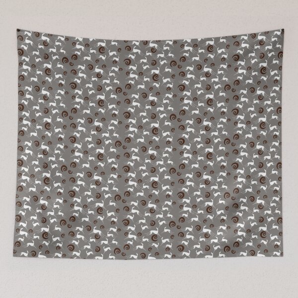 Item preview, white sighthounds, illustrated designed and sold by SteffiSonntag.