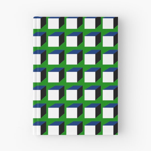 Item preview, Green | Black | White | Navy | Geometric Squares Print Pattern designed and sold by Aryeh Studio.