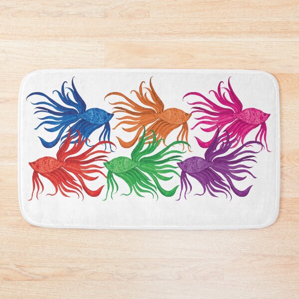 Item preview, Fancy Watercolor Fish Pattern designed and sold by HeatherNafeArt.