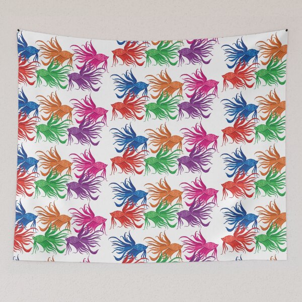 Item preview, Fancy Watercolor Fish Pattern designed and sold by HeatherNafeArt.