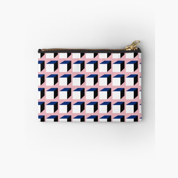 Item preview, Pink | Black | White | Navy | Geometric Squares Print Pattern designed and sold by Aryeh Studio.