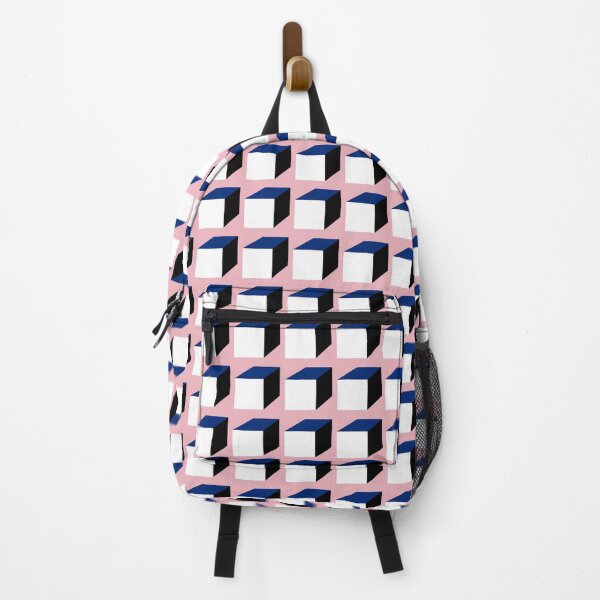 Item preview, Pink | Black | White | Navy | Geometric Squares Print Pattern designed and sold by Aryeh Studio.